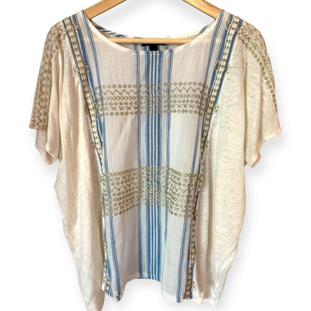 J Crew Embroidered Blouse